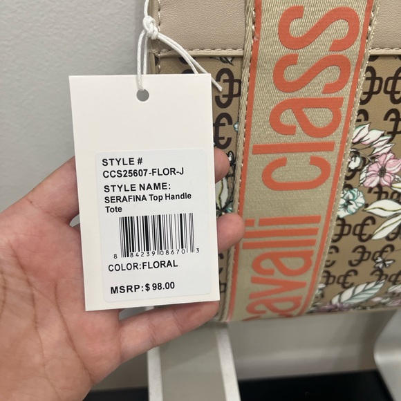 NWT Cavalli Class Serafina Top Handle Tote in Floral MSRP:$98 - Picture 3 of 6